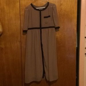 Asos sheer top lightweight taupe dress purple trim