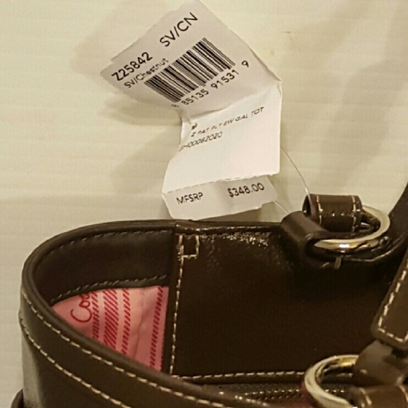 Coach tote satchel East West gallery-chestnut lthr