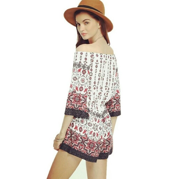 LAST DAY Cold Off Shoulder Romper - Picture 3 of 4