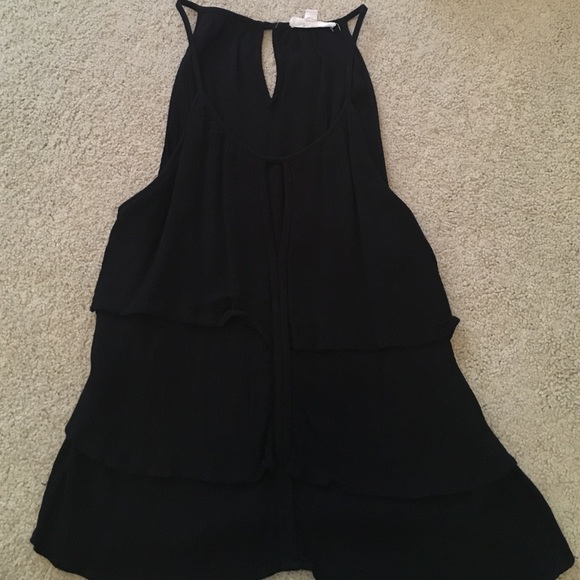 Black Ruffled tank