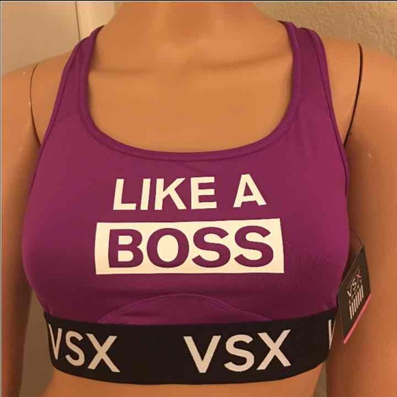 NWT L VS VSX "THE PLAYER" Racerback Sports Bra - Picture 1 of 3