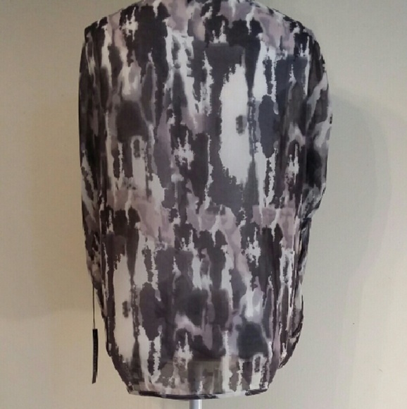 NWOT Paraphrase sheer black,pink and white blouse. - Picture 3 of 4