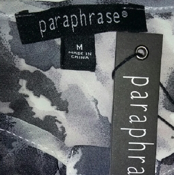 NWOT Paraphrase sheer black,pink and white blouse. - Picture 4 of 4