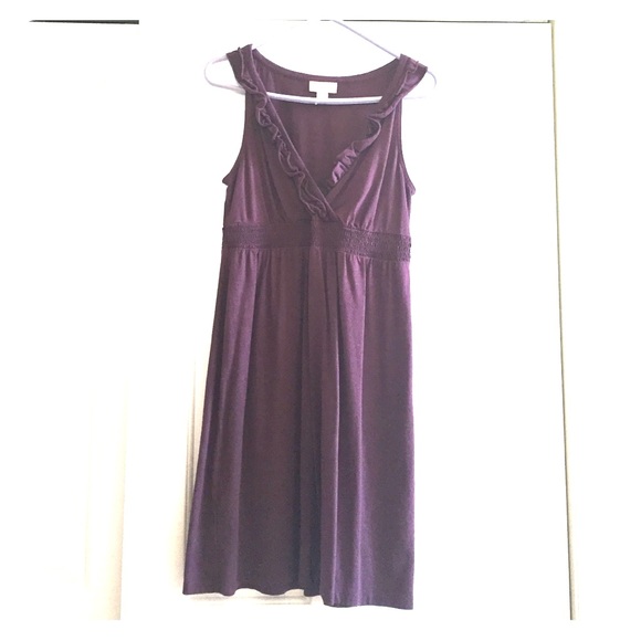 LOFT eggplant dress