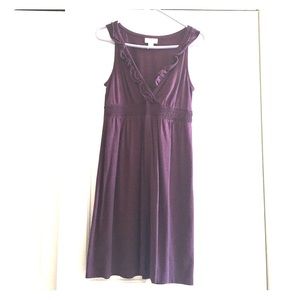 LOFT eggplant dress