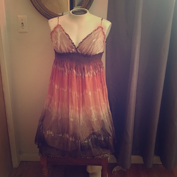 BNWT BCBG silk dress L