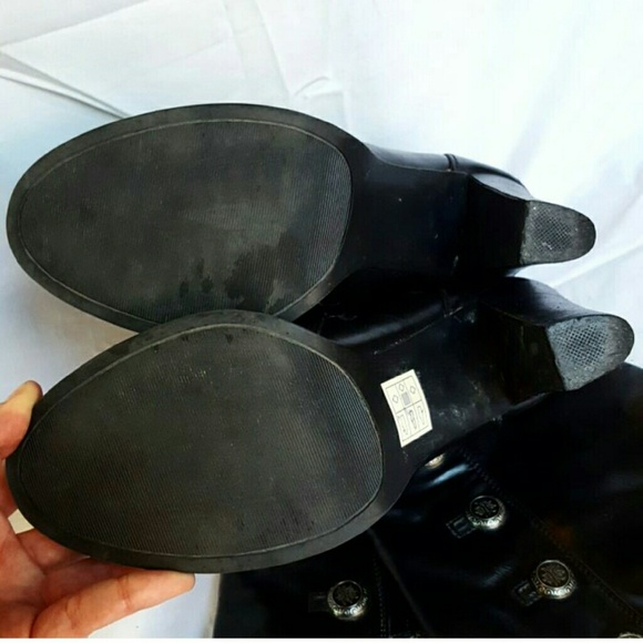 Black Zip Up Boots - Picture 3 of 4