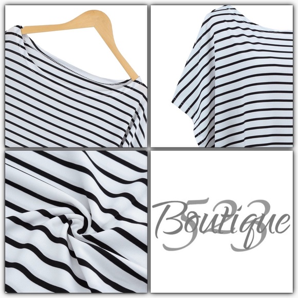 💥SALE💥 Striped Off-Shoulder Asymmetrical Maxi - Picture 3 of 3