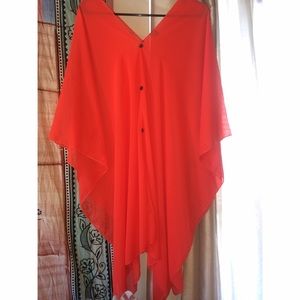 Swimsuit cover up/ sheer top.