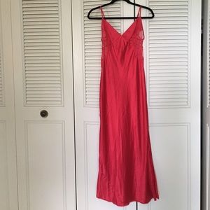 Red long Victoria's Secret night gown.