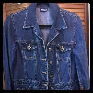 Knee length jean jacket