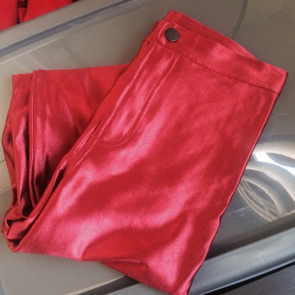 Red American Apparel Disco Pants