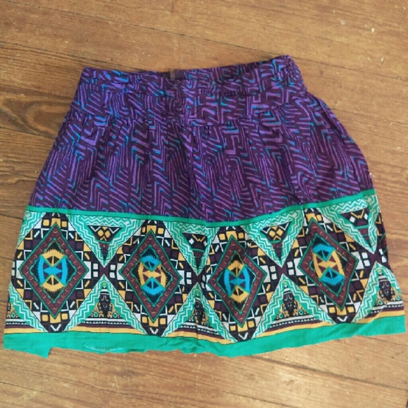 Cute Tribal Print Mini- skirt