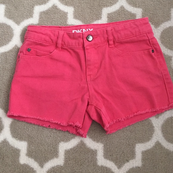 Pink denim shorts