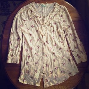 Vintage Style Button Down Blouse