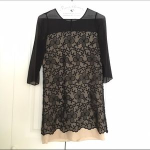 Black Anthropologie flowered dress