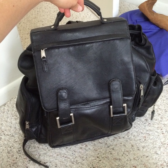 Leather backpack
