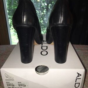 ALDO chunky heel pumps.