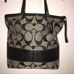 Black and Grey Coach bag