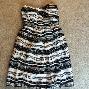The Limited Strapless Zebra dress