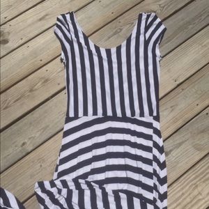 Gap striped high low maxi dress