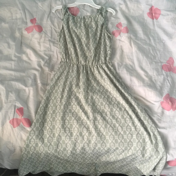 Turquoise (light greenish) high low dress