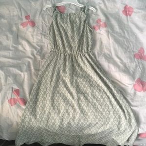 Turquoise (light greenish) high low dress