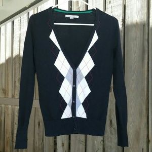 Diamond Plaid Cardigan