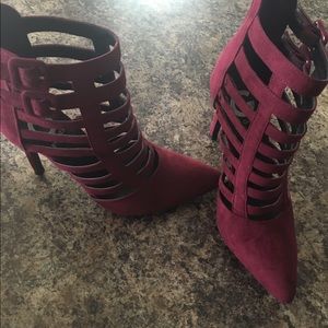 Pointed toe booties