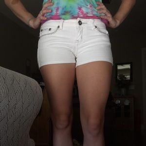 MUST SELL Decorated White Jean Shorts