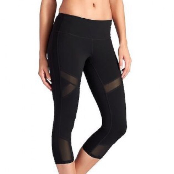 Athleta Crux Leggings with Mesh Panels