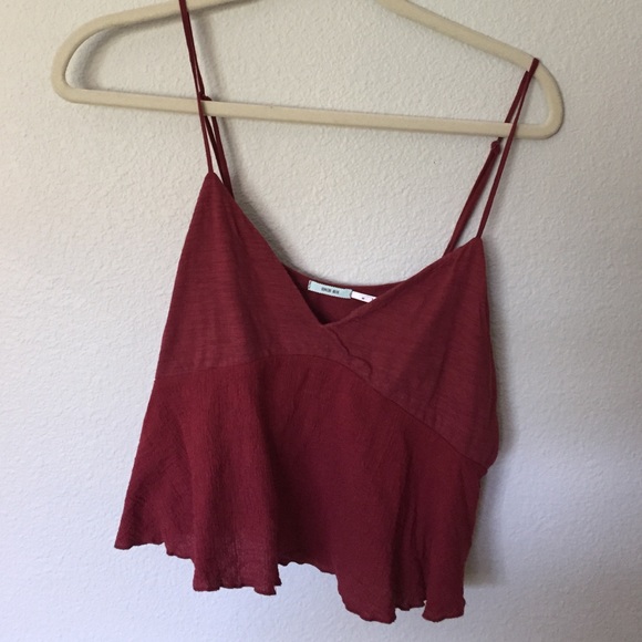 Kimchi blue maroon crop top