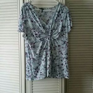 Daisy Fuentes XL Seafoam Combo Short Sleeve Shirt