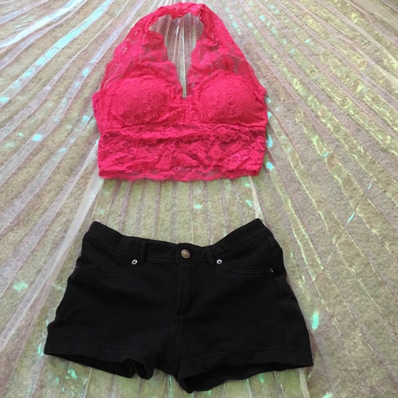 Crop lace top