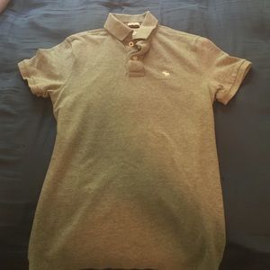 Gray abercrombie & fitch collar shirt
