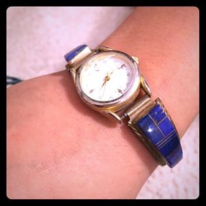 Blue antique watch