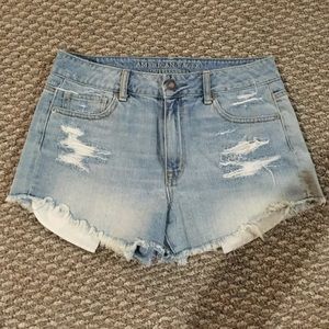 AE High-Waisted Distressed Jean Shorts