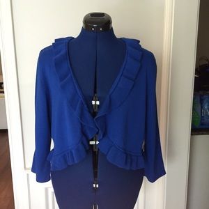 ❌DONATED❌ Petite Blue Shrug Cardigan with clasp