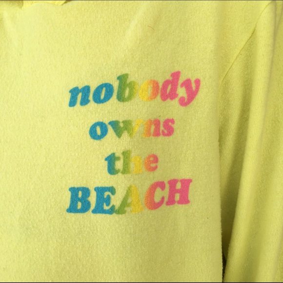 WILDFOX SAMPLE HOODIE SZ S NOBODY OWNS THE BEACH - Picture 2 of 4