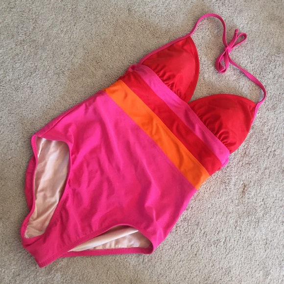 Isaac Mizrahi for Target pink, orange, red Halter