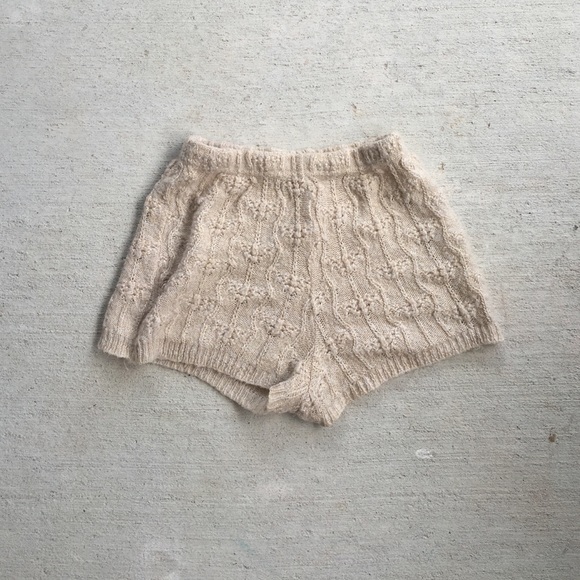 Nude Colored knit shorts