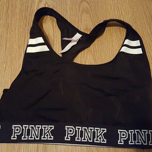 Pink sports bra
