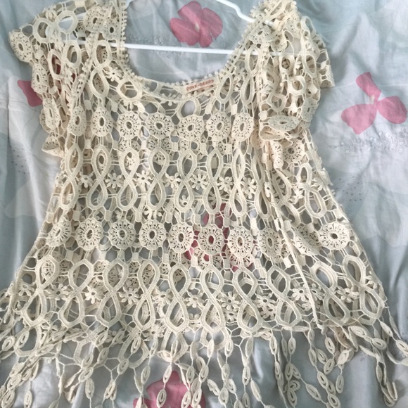 Boho vintage crochet top