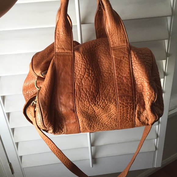 Melrose Glam tan leather satchel like Rocco bag