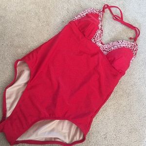 Red bandana halter bathing suit Medium Isaac M