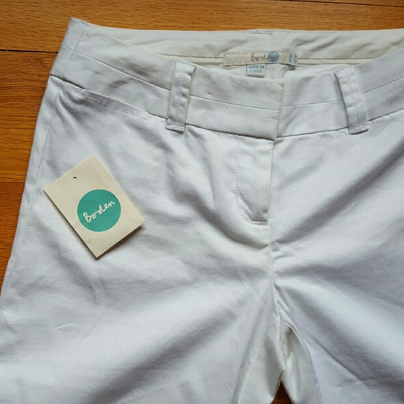 Nwot Boden white crop pants