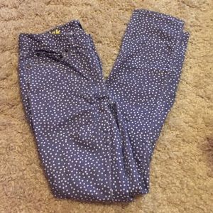 J. Crew polka dot toothpick jeans