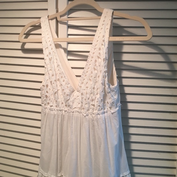 BCBG White Eyelet Dress, Worn Once!