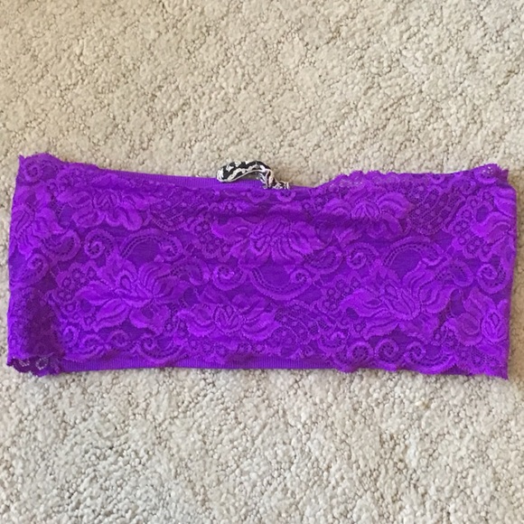 LF Purple Lace bandeau bralette