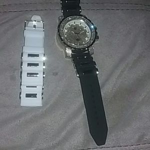 Iced out gold pt watch